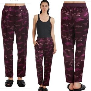 ATM Silk Camo Print Eggplant purple dress trouser small  women’s new with tags
